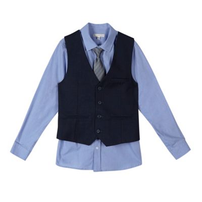 RJR.John Rocha Designer boy's navy waistcoat, shirt and tie set
